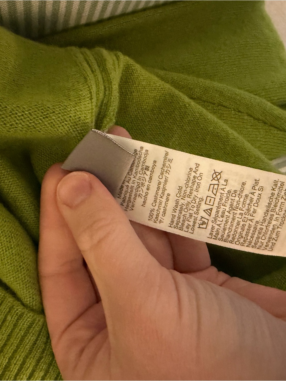 J. Crew Women's Crewneck Cashmere Sweater in Lime Green/Chartreuse - Picture 5 of 5